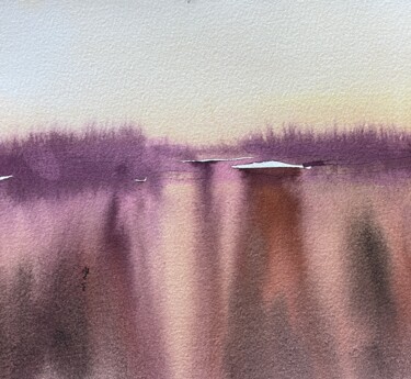 Pittura intitolato "Atardecer 2519" da Marife Agüero, Opera d'arte originale, Acquarello