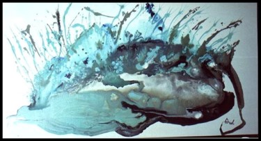 Pintura intitulada "golfinhos-ast-100x1…" por Carlos Wilson  (Cw), Obras de arte originais