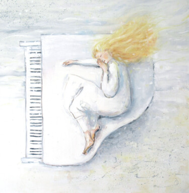 Peinture intitulée "Душа рояля" par Mariia Dmitrieva, Œuvre d'art originale, Huile Monté sur Châssis en bois