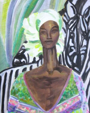 Peinture intitulée "Africa. Zebra" par Mariia Dmitrieva, Œuvre d'art originale, Huile