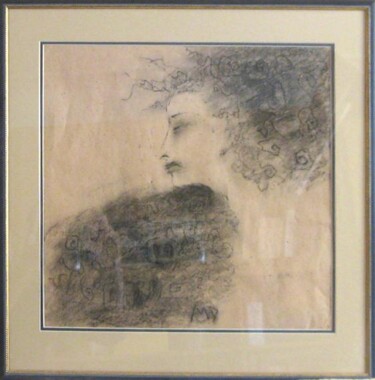 Pittura intitolato "Profile" da Mariia Dmitrieva, Opera d'arte originale, Olio