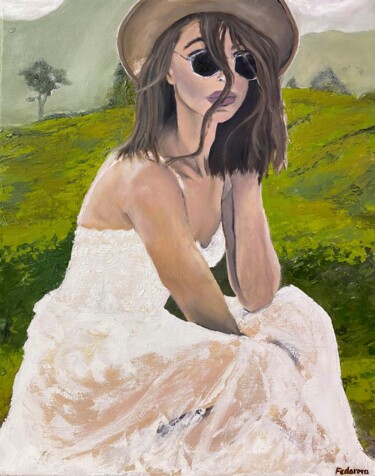 Pintura titulada "Adel" por Mariia Fedorova, Obra de arte original, Oleo Montado en Panel de madera