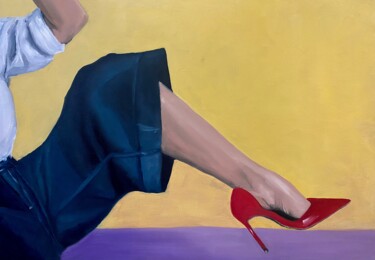 Pintura titulada "Female leg" por Mariia Fedorova, Obra de arte original, Oleo