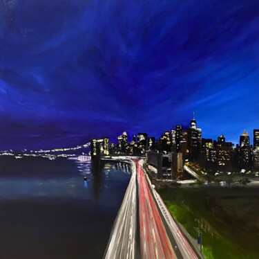 Painting titled "NYC" by Mariia Fedorova, Original Artwork, Oil