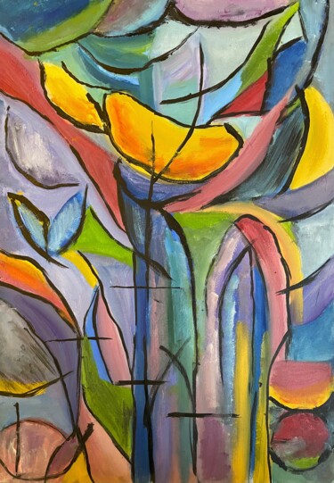 Peinture intitulée "Abstract Tree of Li…" par Mariia Fedorova, Œuvre d'art originale, Huile