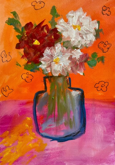 Peinture intitulée "Flower" par Mariia Fedorova, Œuvre d'art originale, Huile