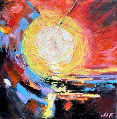 Pintura intitulada "Sunset" por Mariia Fedorova, Obras de arte originais, Óleo
