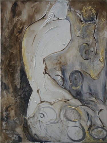 Ζωγραφική με τίτλο "Silhouette" από Mariia Gorbunova, Αυθεντικά έργα τέχνης, Λάδι