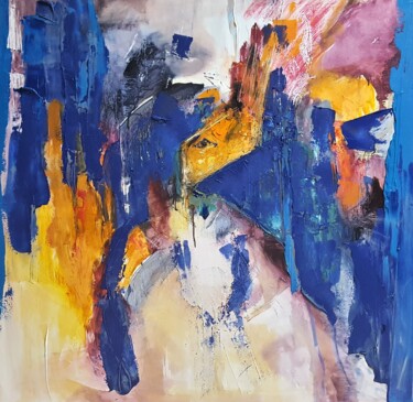 Pittura intitolato "Gazing at" da Mariia Gorbunova, Opera d'arte originale, Olio