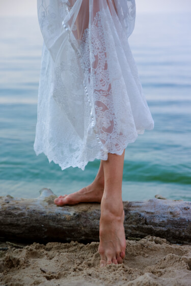 Fotografía titulada "Touch with sand" por Mariia Kulchytska, Obra de arte original, Fotografía digital