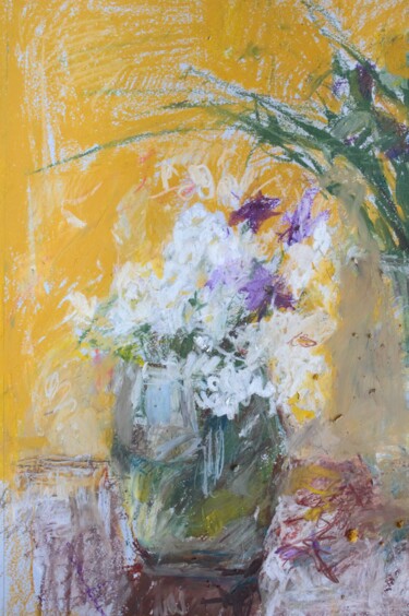Malerei mit dem Titel "Flowers" von Mariia Kurbatova, Original-Kunstwerk, Pastell
