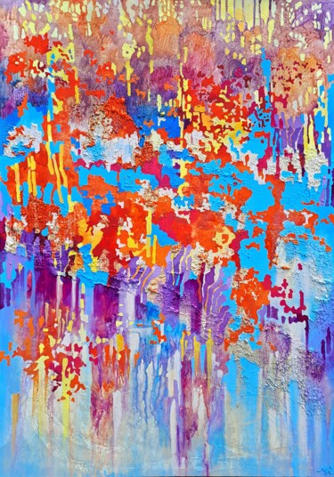 Peinture intitulée "Magic Autumn" par Mariia Raskin, Œuvre d'art originale, Acrylique Monté sur Châssis en bois