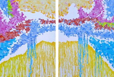 Malarstwo zatytułowany „Spring” autorstwa Mariia Raskin, Oryginalna praca, Akryl Zamontowany na Drewniana rama noszy