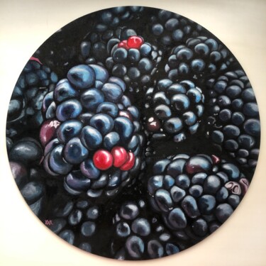 Pintura titulada "Blackberry" por Mariia Riznyk, Obra de arte original, Oleo