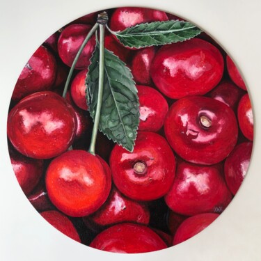 Pintura titulada "Cherries" por Mariia Riznyk, Obra de arte original, Oleo
