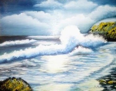 Painting titled "Sea" by Marija Mitrovic, Original Artwork, Oil