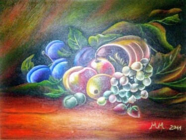 Pintura titulada "Spill Fruit" por Marija Mitrovic, Obra de arte original, Oleo