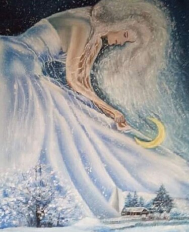 Картина под названием "Princess" - Marija Mitrovic, Подлинное произведение искусства, Масло
