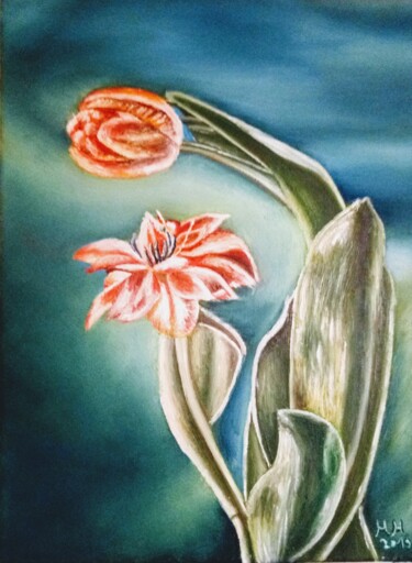 "Tulip" başlıklı Tablo Marija Mitrovic tarafından, Orijinal sanat, Petrol
