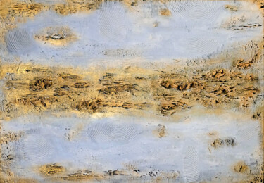 Pintura intitulada ""Golden Horizon"" por Marija Radovanovic, Obras de arte originais, Acrílico