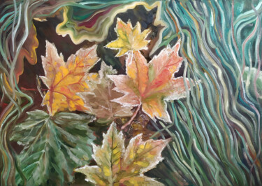 Peinture intitulée "Inspired by autumn" par Marija Rudnewa, Œuvre d'art originale, Huile