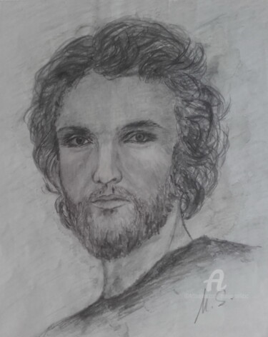 Dibujo titulada "Drawing - Portrait…" por Marija Sviličić, Obra de arte original, Lápiz