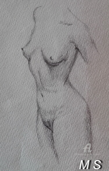 Tekening getiteld "Drawing - Women - h…" door Marija Sviličić, Origineel Kunstwerk, Potlood