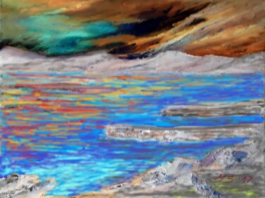 Digital Arts titled "Nature marine motiv…" by Marija Sviličić, Original Artwork, Digital Painting