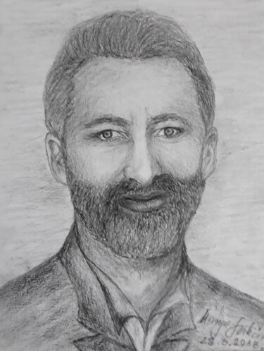 Portrait drawing - Saul Singer Drawing titled "Portrait drawing -…" by Marija Sviličić, Original Art, Pencil