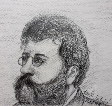Portrait Drawing Georges Bizet, francuski skladatelj Drawing titled "Portrait Drawing Ge…" by Marija Sviličić, Original Art, Pencil