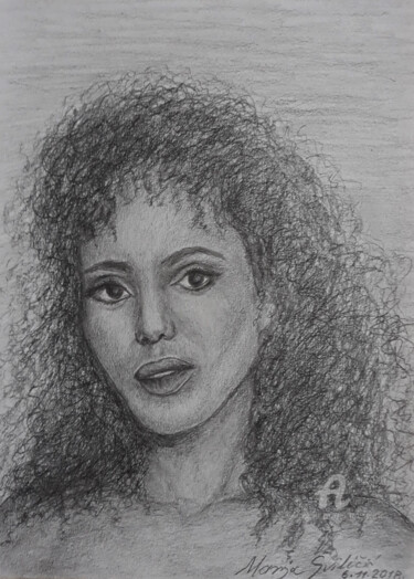 Dessin intitulée "Drawing portrait Ke…" par Marija Sviličić, Œuvre d'art originale, Crayon