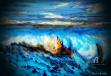 Digitale Kunst mit dem Titel "Nature Ocean before…" von Marija Sviličić, Original-Kunstwerk, Digitale Malerei