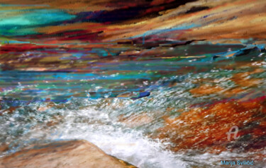 Arte digitale intitolato "Nature marine motiv…" da Marija Sviličić, Opera d'arte originale, Pittura digitale