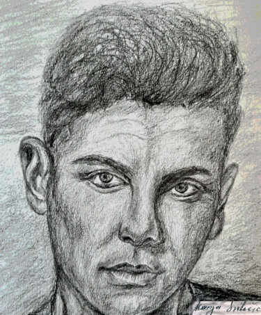 Drawing titled "Portrait drawing Ma…" by Marija Sviličić, Original Artwork, Pencil
