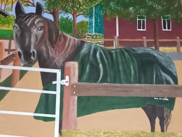 Malerei mit dem Titel "Das Pferd  auf dem…" von Marija Weiß, Original-Kunstwerk, Acryl