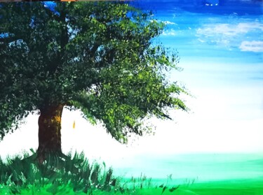 Peinture intitulée "Alter Baum" par Marija Weiß, Œuvre d'art originale, Acrylique