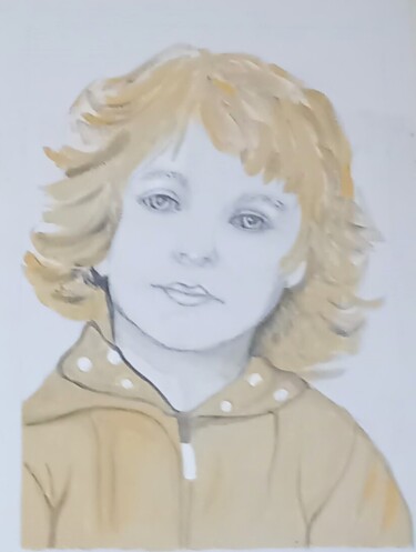 Картина под названием "kleines Mädchen" - Marija Weiß, Подлинное произведение искусства, Акрил
