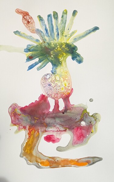 Peinture intitulée "Vogel" par Marija Weiß, Œuvre d'art originale, Acrylique