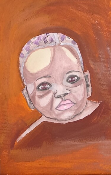 Malerei mit dem Titel "Kleines Afroamerika…" von Marija Weiß, Original-Kunstwerk, Acryl