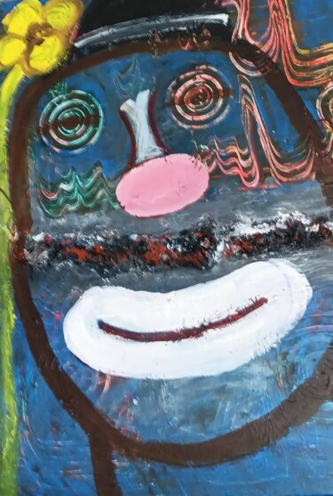 Картина под названием "Clown" - Marija Weiß, Подлинное произведение искусства, Акрил
