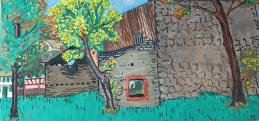 Pintura titulada "Bauernhof in Eifel" por Marija Weiß, Obra de arte original, Acrílico