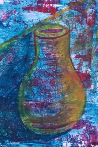 Painting titled "Glas im Meer" by Marija Weiß, Original Artwork, Acrylic