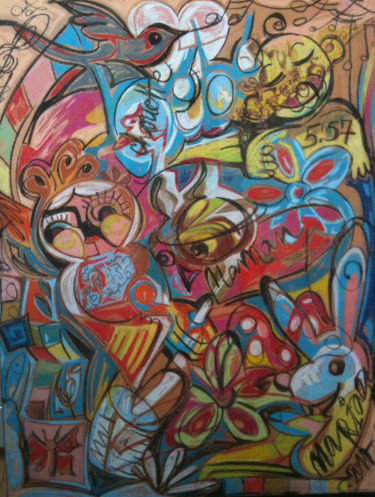 Dessin intitulée "reverie-pastel" par Marijarte, Œuvre d'art originale, Pastel