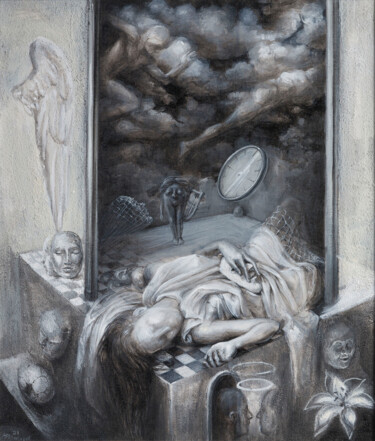 Ζωγραφική με τίτλο "In the field of dre…" από Marijana Rakićević, Αυθεντικά έργα τέχνης, Ακρυλικό Τοποθετήθηκε στο Ξύλινο φο…
