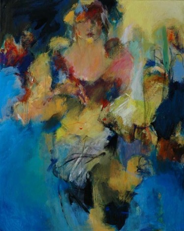 Painting titled "pose" by Marije Van Toledo, Original Artwork, Oil