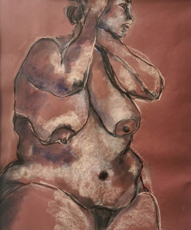 Dessin intitulée "Les 3 Vénus - Cassa…" par Marijo Ponce Fest, Œuvre d'art originale, Pastel