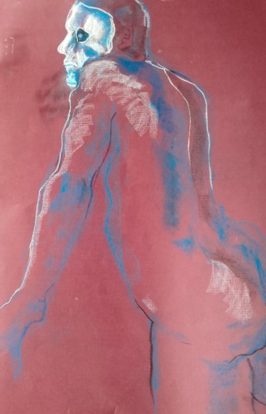 Drawing titled "L'anonyme - Anonymo…" by Marijo Ponce Fest, Original Artwork, Pastel