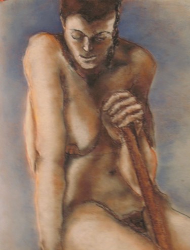 제목이 "La femme au bâton -…"인 그림 Marijo Ponce Fest로, 원작, 기름