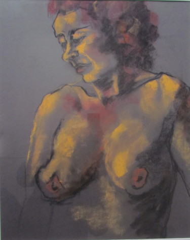 Disegno intitolato "Buste féminin - Fem…" da Marijo Ponce Fest, Opera d'arte originale, Pastello