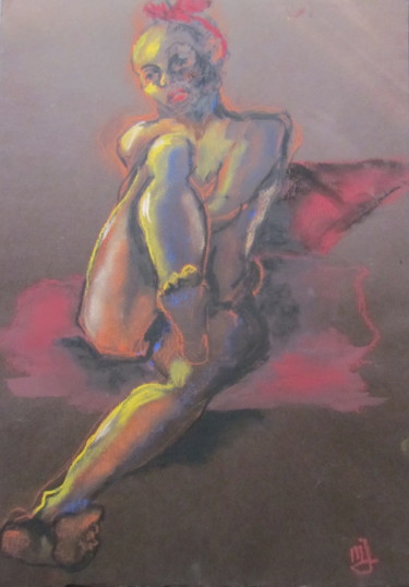 Drawing titled "Coquette - Pretty" by Marijo Ponce Fest, Original Artwork, Pastel